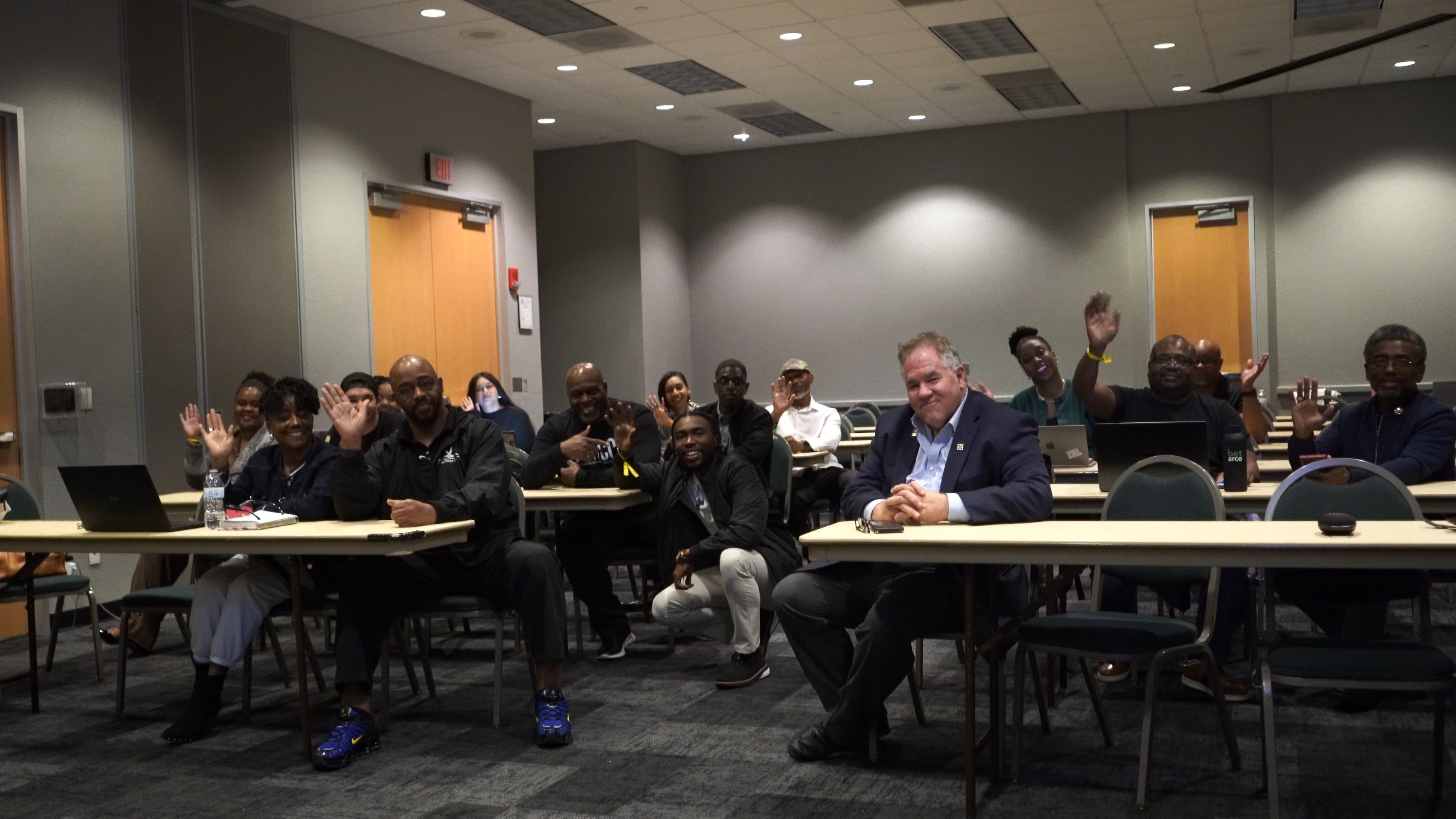 Divine Devon training AI leaders — live workshop with engaged students